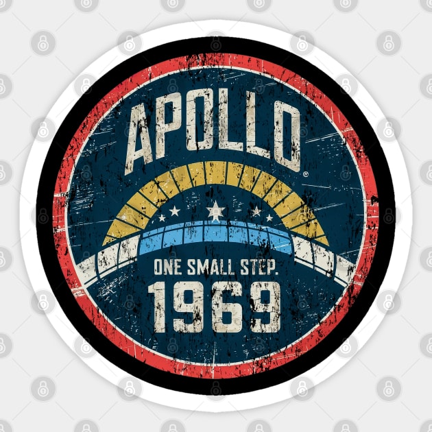 Apollo 1969: First Steps on the Moon Sticker by Steve